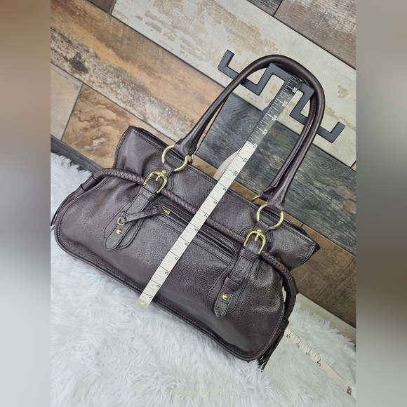 Adrienne Vittadini Animal Hair Satchel - A810458 - Picture 4 of 11